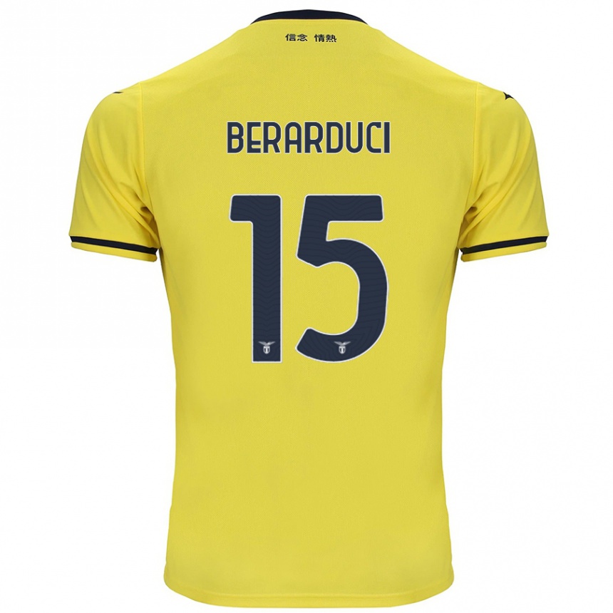 Kids Football Martina Berarduci #15 Yellow Away Jersey 2024/25 T-Shirt Australia