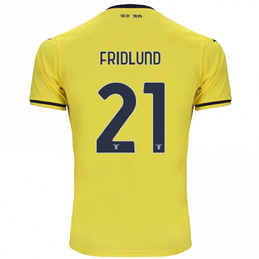 Kids Football Johanne Fridlund #21 Yellow Away Jersey 2024/25 T-Shirt Australia