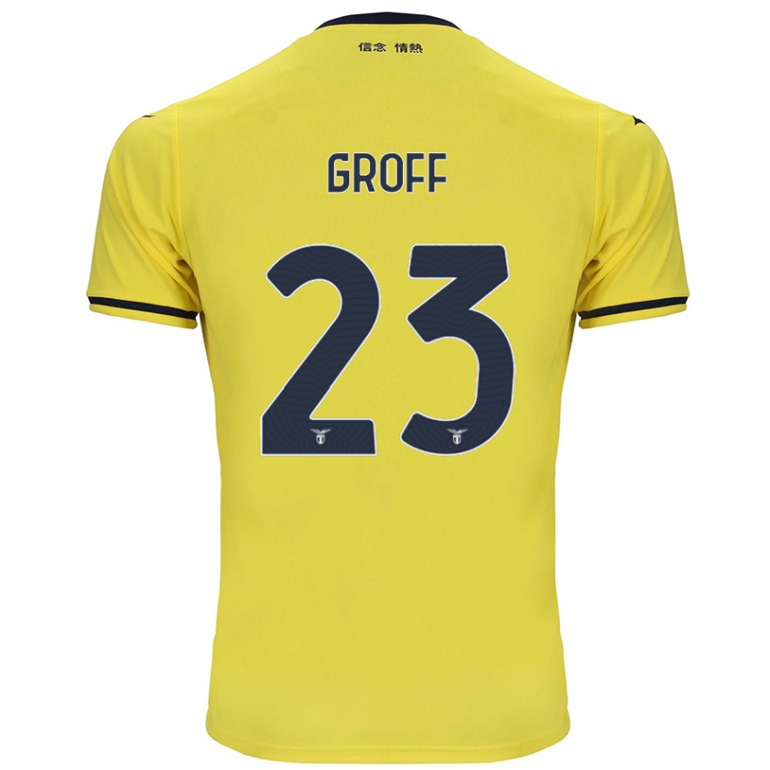 Kids Football Chiara Groff #23 Yellow Away Jersey 2024/25 T-Shirt Australia