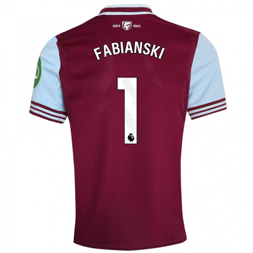 Men Football Lukasz Fabianski #1 Dark Red Home Jersey 2024/25 T-Shirt Australia