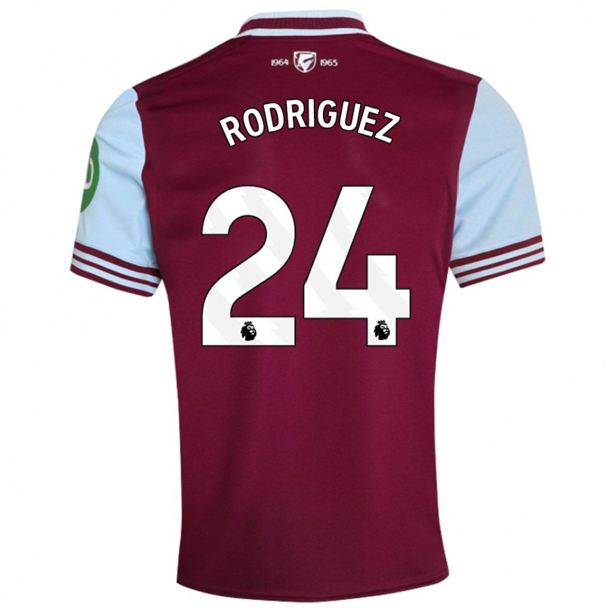 Men Football Guido Rodríguez #24 Dark Red Home Jersey 2024/25 T-Shirt Australia