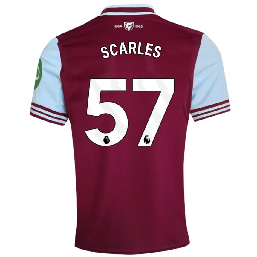 Men Football Oliver Scarles #57 Dark Red Home Jersey 2024/25 T-Shirt Australia