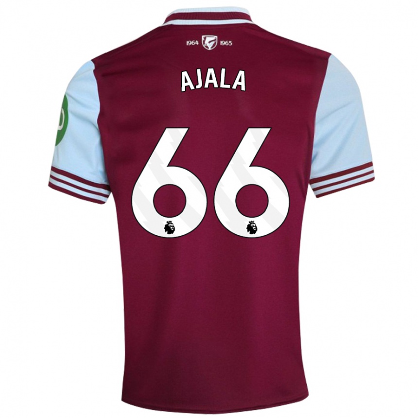 Men Football Joshua Ajala #66 Dark Red Home Jersey 2024/25 T-Shirt Australia