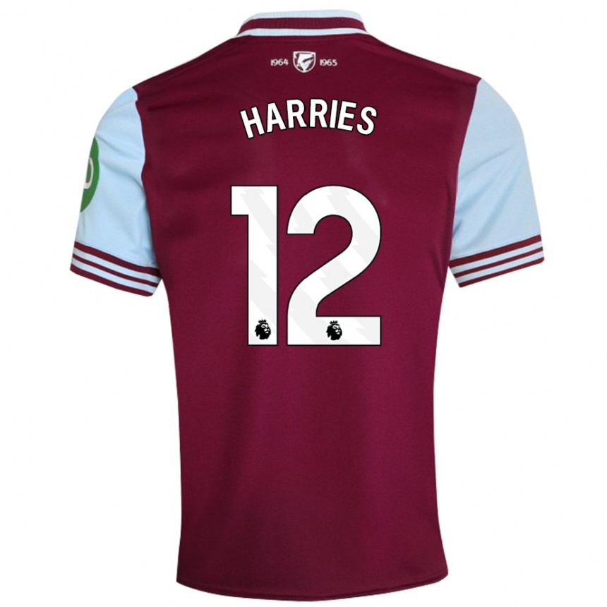 Men Football Emma Harries #12 Dark Red Home Jersey 2024/25 T-Shirt Australia