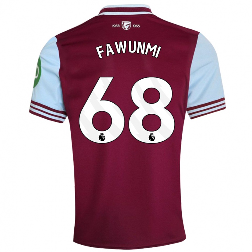 Men Football Favour Fawunmi #68 Dark Red Home Jersey 2024/25 T-Shirt Australia