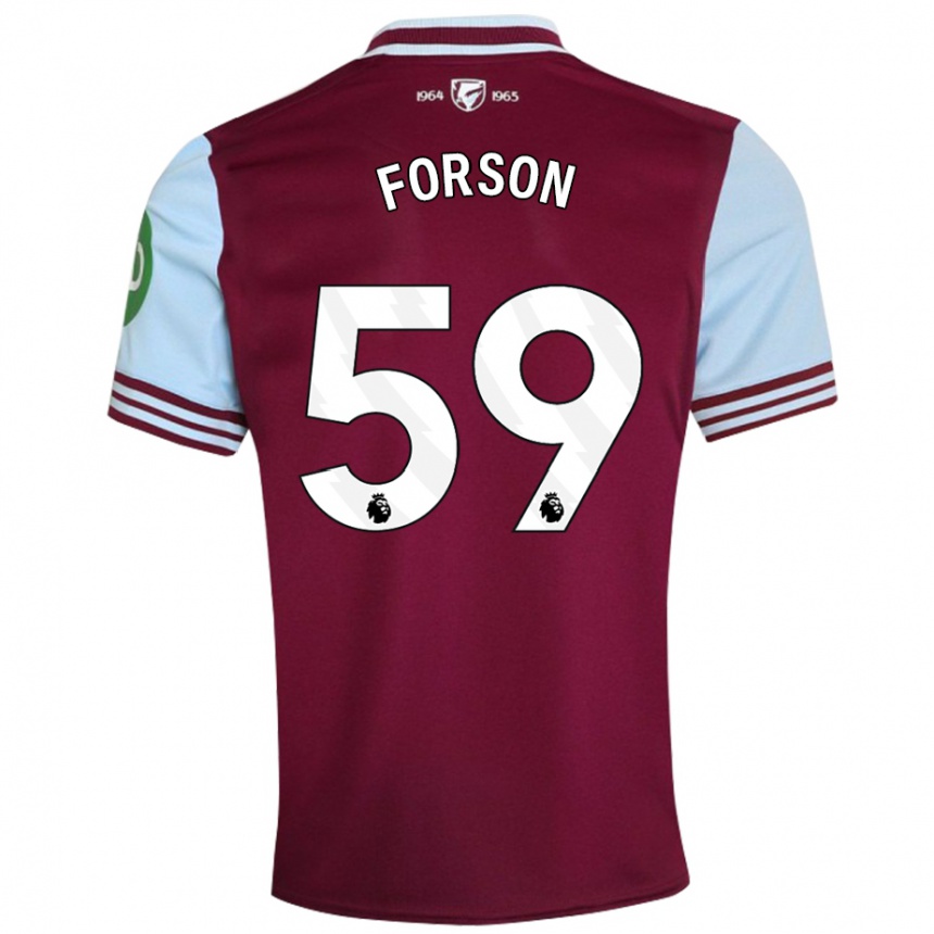 Men Football Keenan Forson #59 Dark Red Home Jersey 2024/25 T-Shirt Australia