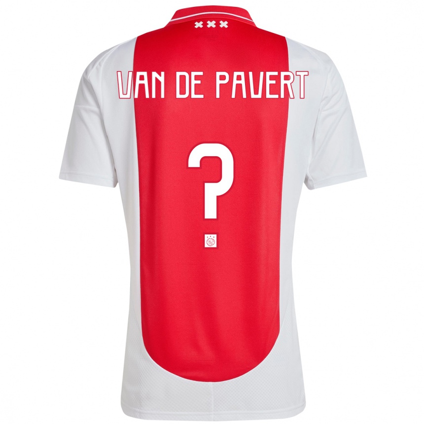 Men Football Ryan Van De Pavert #0 Red White Home Jersey 2024/25 T-Shirt Australia