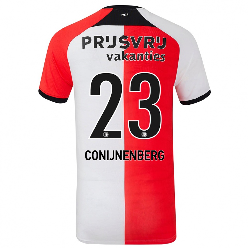 Men Football Jada Conijnenberg #23 Red White Home Jersey 2024/25 T-Shirt Australia