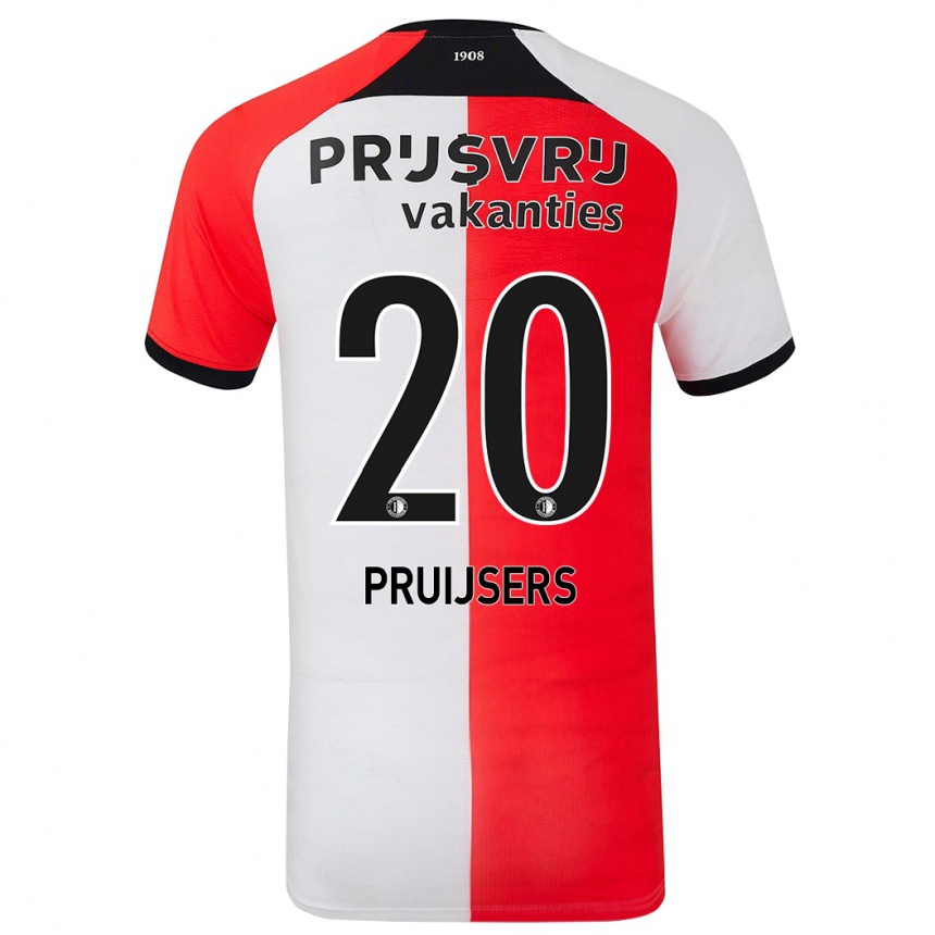 Men Football Tom Pruijsers #20 Red White Home Jersey 2024/25 T-Shirt Australia