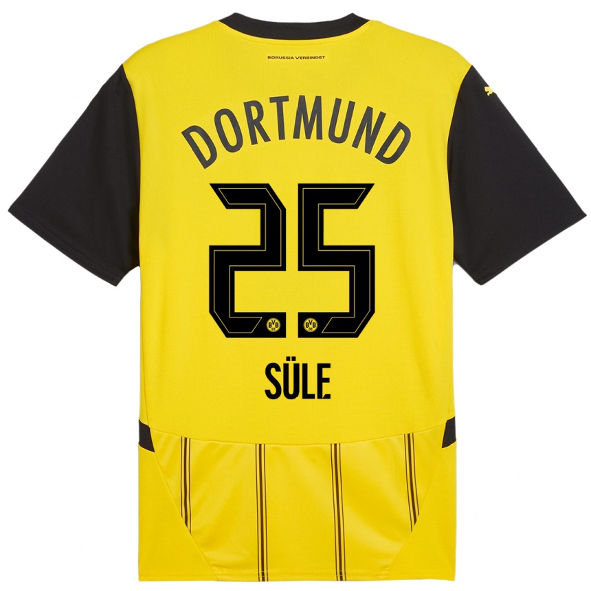 Men Football Niklas Sule #25 Yellow Black Home Jersey 2024/25 T-Shirt Australia