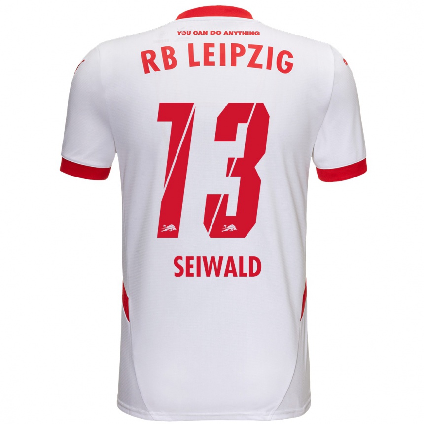 Men Football Nicolas Seiwald #13 White Red Home Jersey 2024/25 T-Shirt Australia