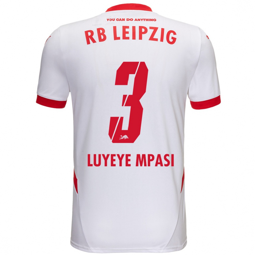 Men Football Seal Luyeye Mpasi #3 White Red Home Jersey 2024/25 T-Shirt Australia