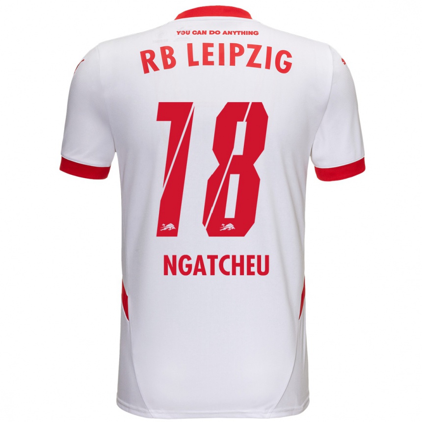 Men Football Yohan Ngatcheu #18 White Red Home Jersey 2024/25 T-Shirt Australia