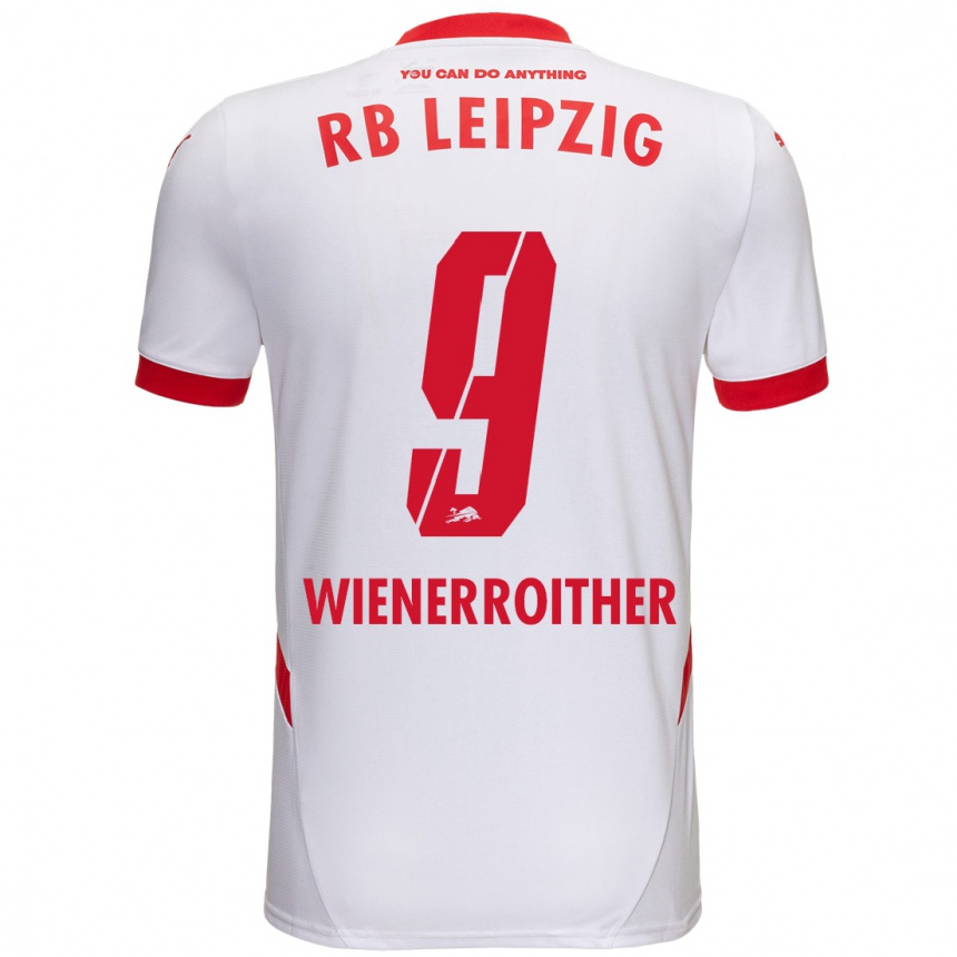 Men Football Katja Wienerroither #9 White Red Home Jersey 2024/25 T-Shirt Australia