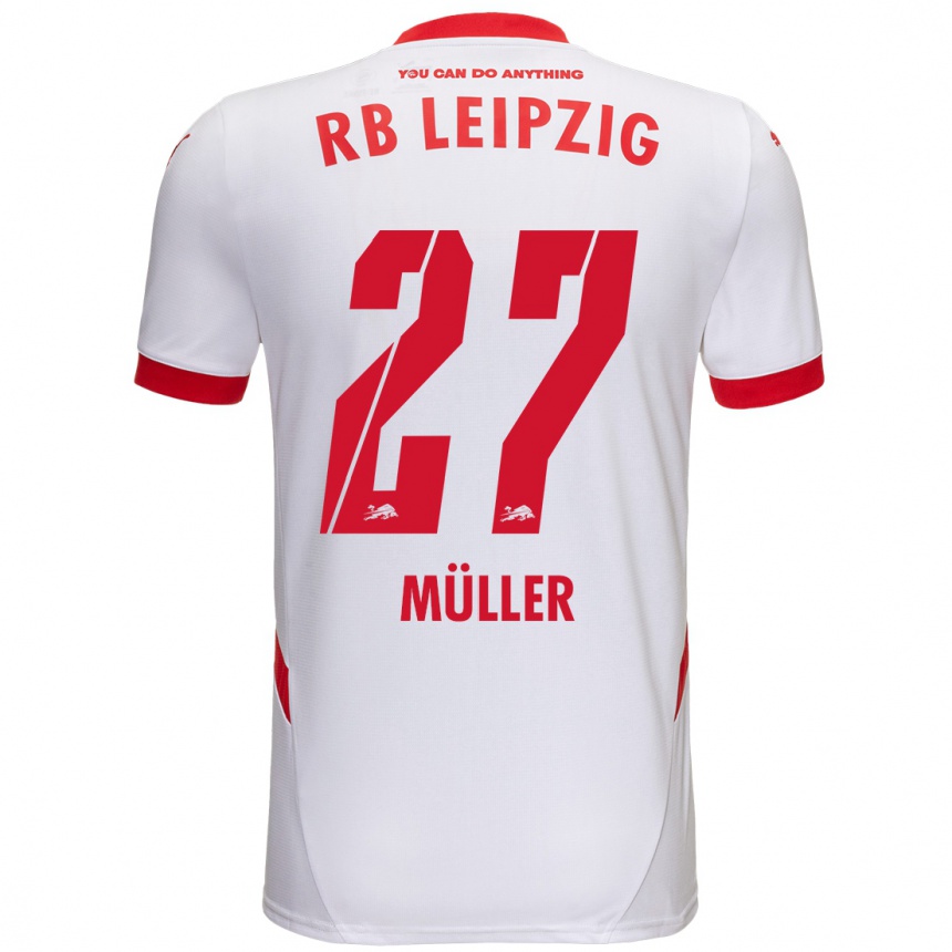 Men Football Marlene Müller #27 White Red Home Jersey 2024/25 T-Shirt Australia