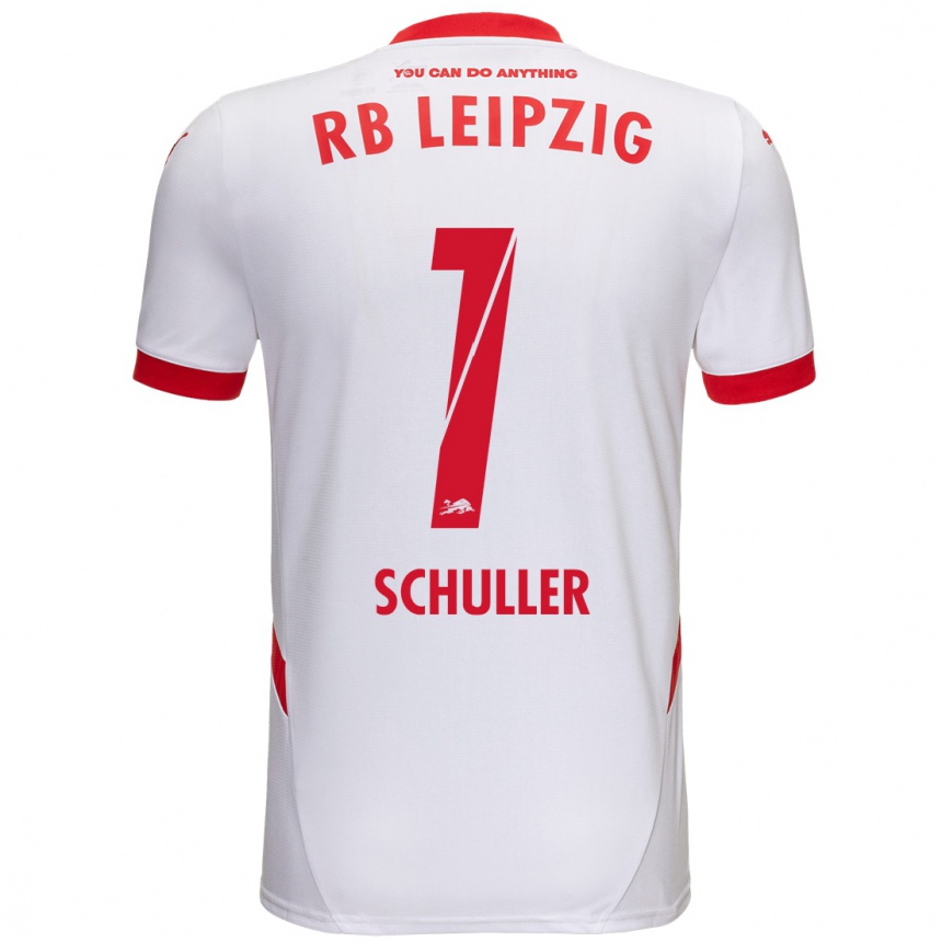 Men Football Gina Schüller #1 White Red Home Jersey 2024/25 T-Shirt Australia