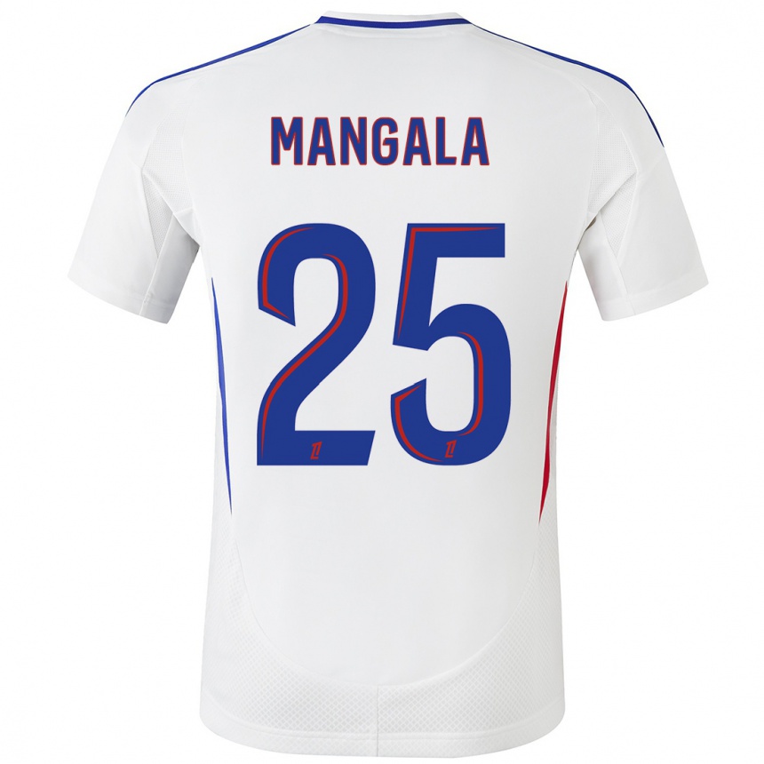 Men Football Orel Mangala #25 White Blue Home Jersey 2024/25 T-Shirt Australia