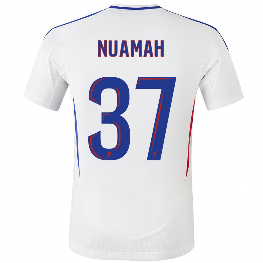 Men Football Ernest Nuamah #37 White Blue Home Jersey 2024/25 T-Shirt Australia