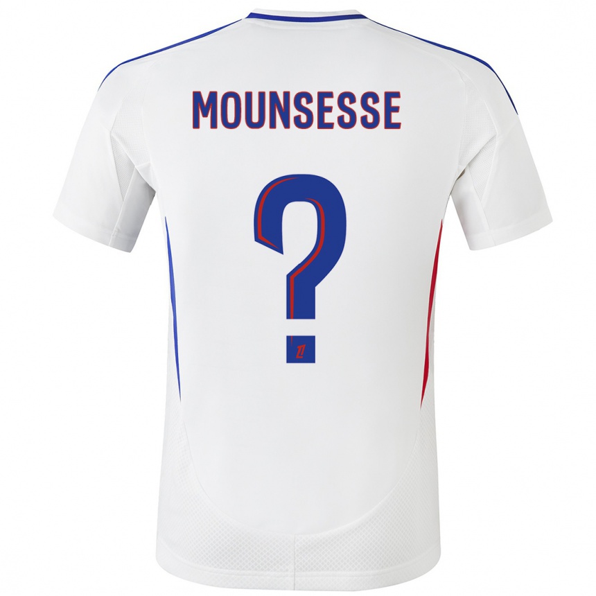 Men Football Jeremy Mounsesse #0 White Blue Home Jersey 2024/25 T-Shirt Australia