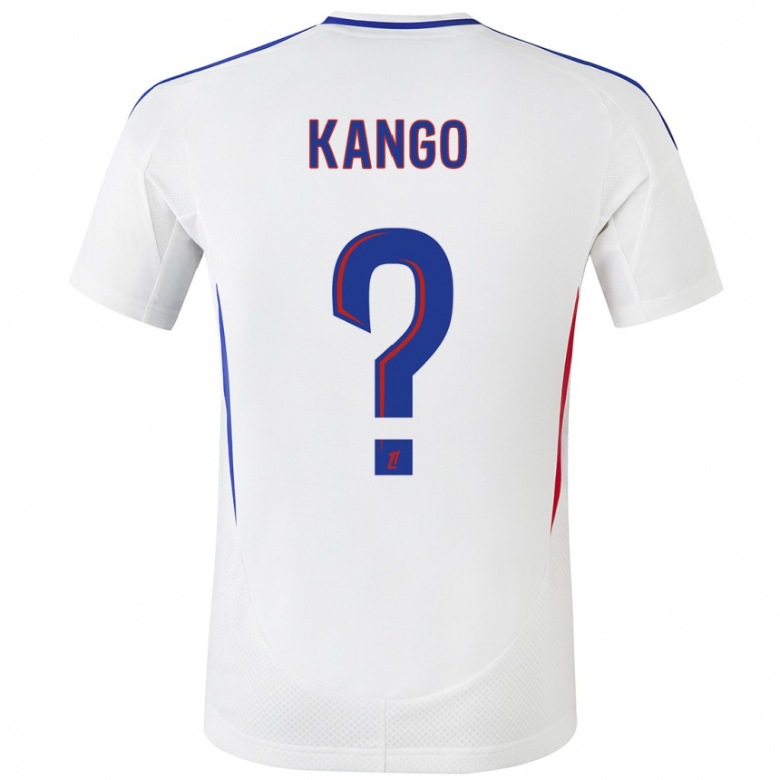 Men Football Steeve Kango #0 White Blue Home Jersey 2024/25 T-Shirt Australia