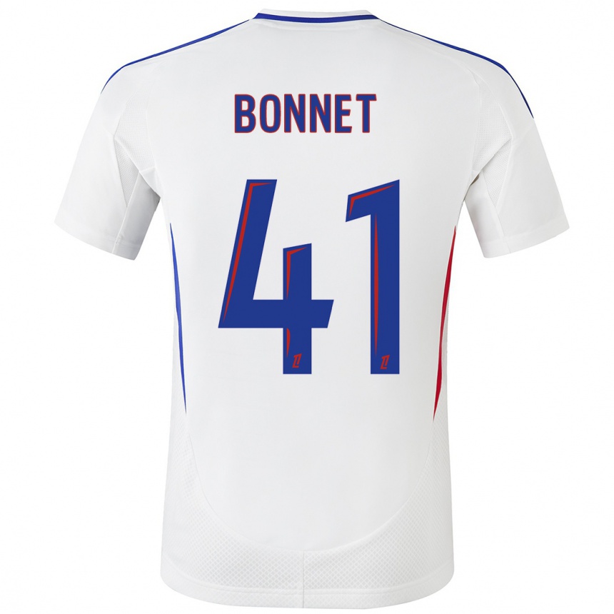 Men Football Noam Bonnet #41 White Blue Home Jersey 2024/25 T-Shirt Australia