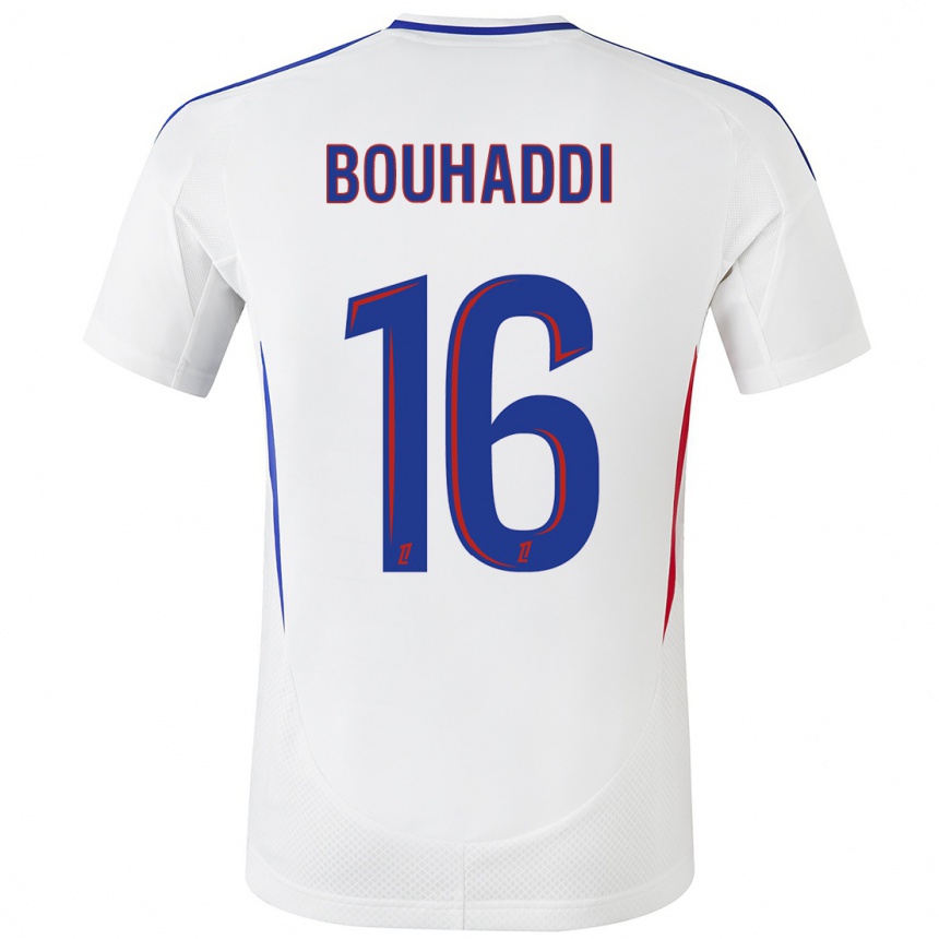 Men Football Sarah Bouhaddi #16 White Blue Home Jersey 2024/25 T-Shirt Australia