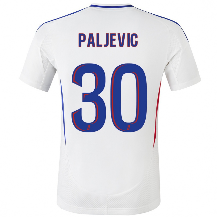 Men Football Alyssia Paljevic #30 White Blue Home Jersey 2024/25 T-Shirt Australia