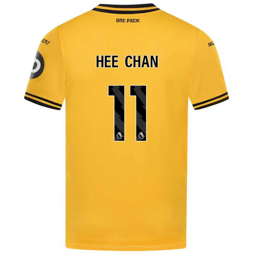 Men Football Hee Chan Hwang #11 Yellow Home Jersey 2024/25 T-Shirt Australia