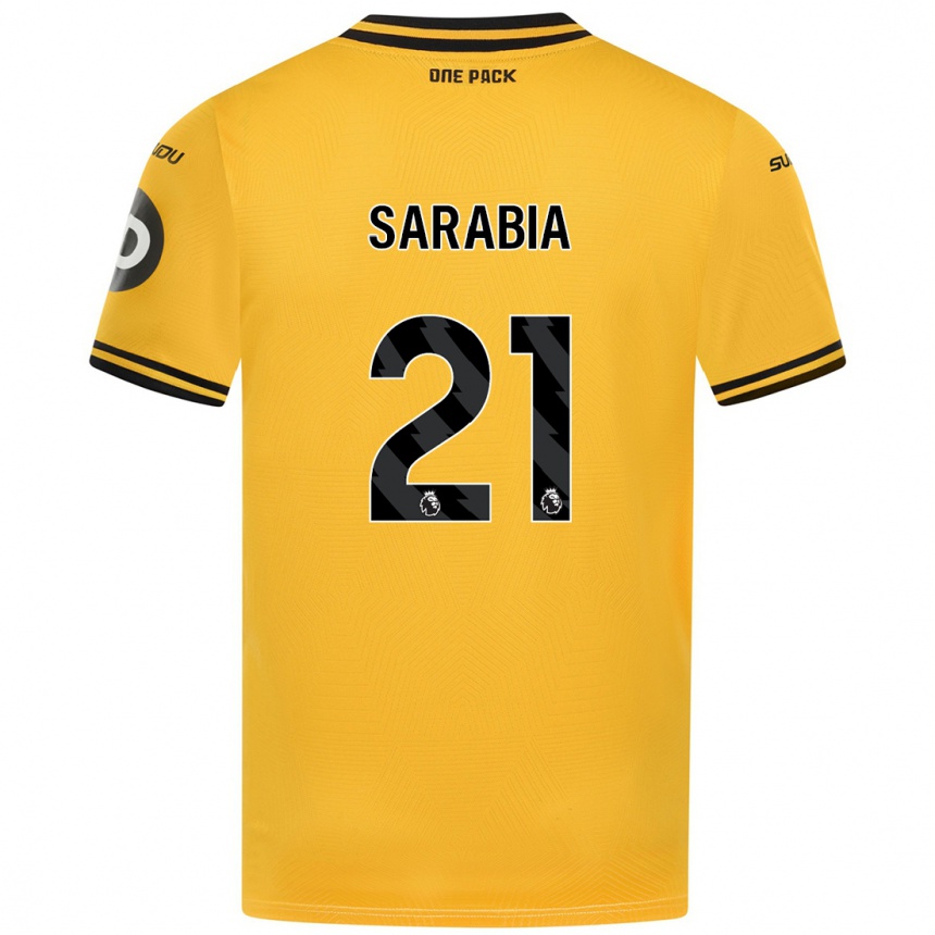 Men Football Pablo Sarabia #21 Yellow Home Jersey 2024/25 T-Shirt Australia