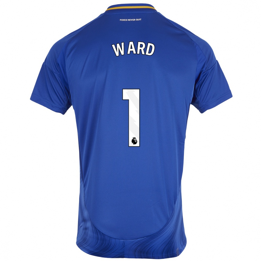 Men Football Danny Ward #1 Blue White Home Jersey 2024/25 T-Shirt Australia