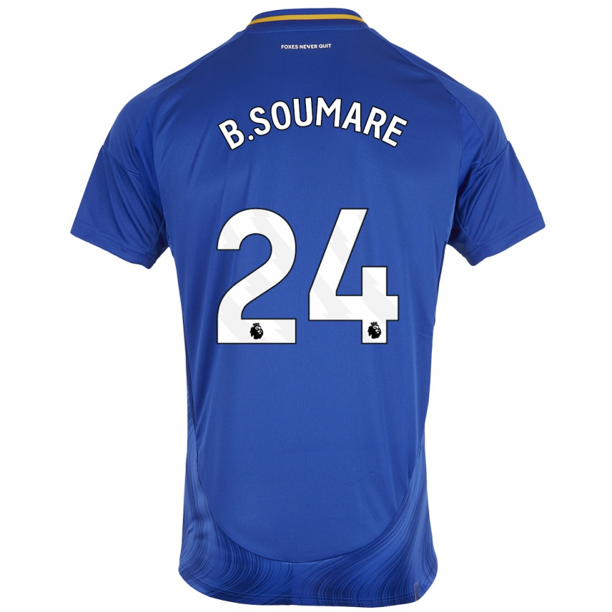 Men Football Boubakary Soumare #24 Blue White Home Jersey 2024/25 T-Shirt Australia