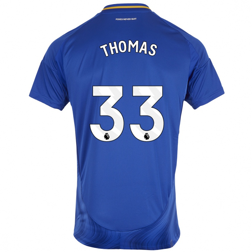 Men Football Luke Thomas #33 Blue White Home Jersey 2024/25 T-Shirt Australia