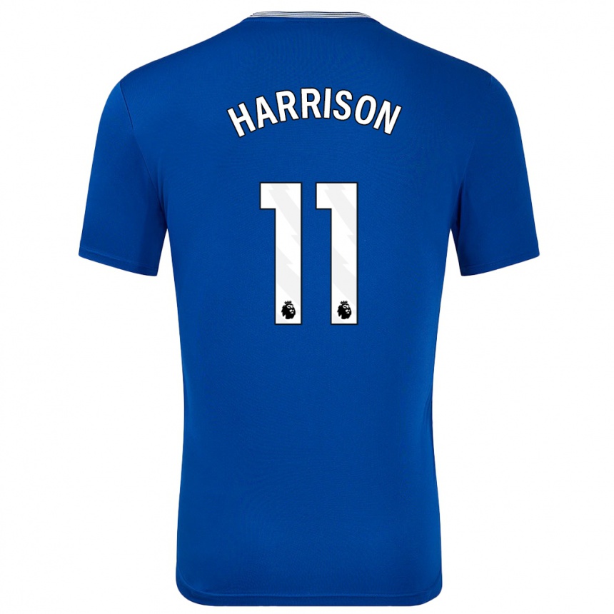 Men Football Jack Harrison #11 Blue With Home Jersey 2024/25 T-Shirt Australia