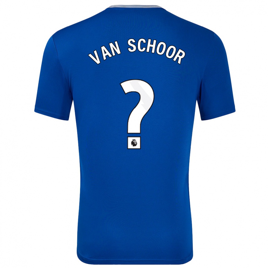 Men Football Joshua Van Schoor #0 Blue With Home Jersey 2024/25 T-Shirt Australia