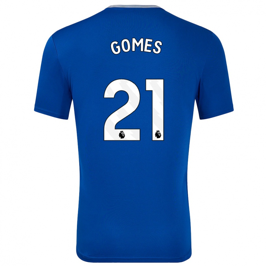 Men Football Andre Gomes #21 Blue With Home Jersey 2024/25 T-Shirt Australia