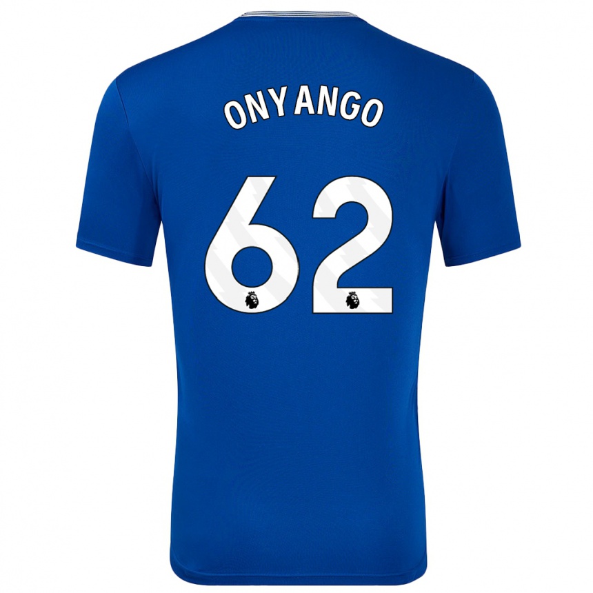 Men Football Tyler Onyango #62 Blue With Home Jersey 2024/25 T-Shirt Australia