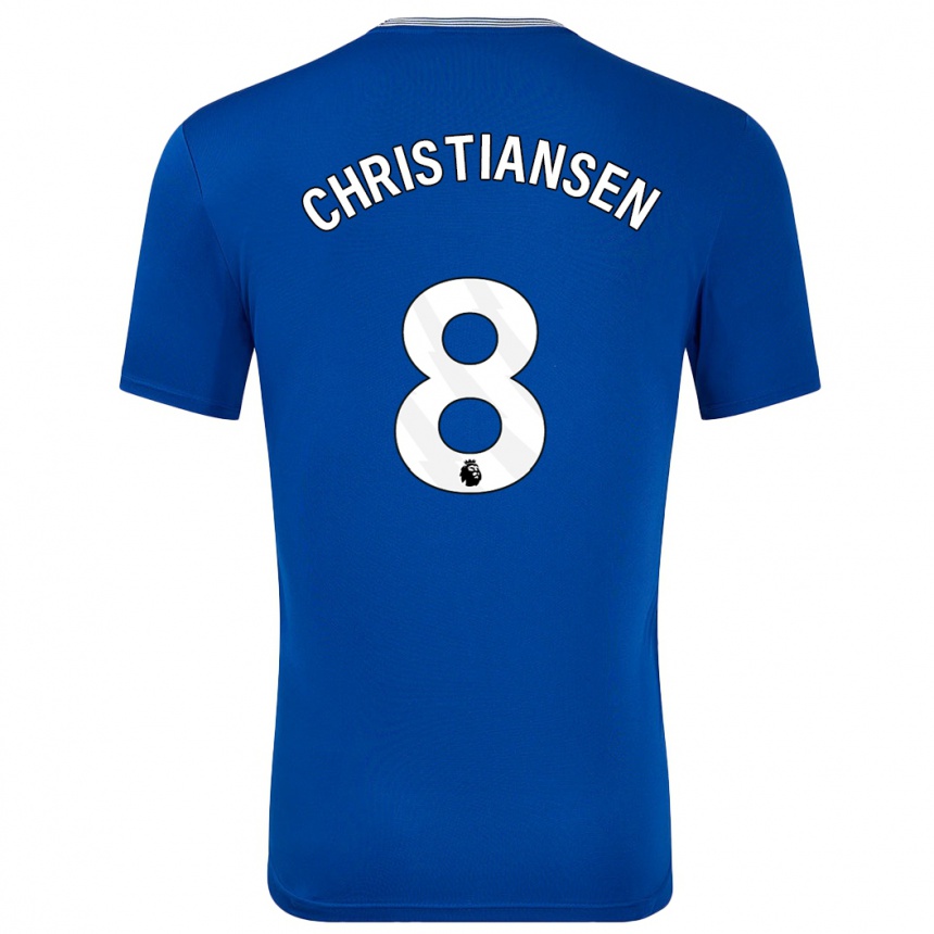 Men Football Izzy Christiansen #8 Blue With Home Jersey 2024/25 T-Shirt Australia