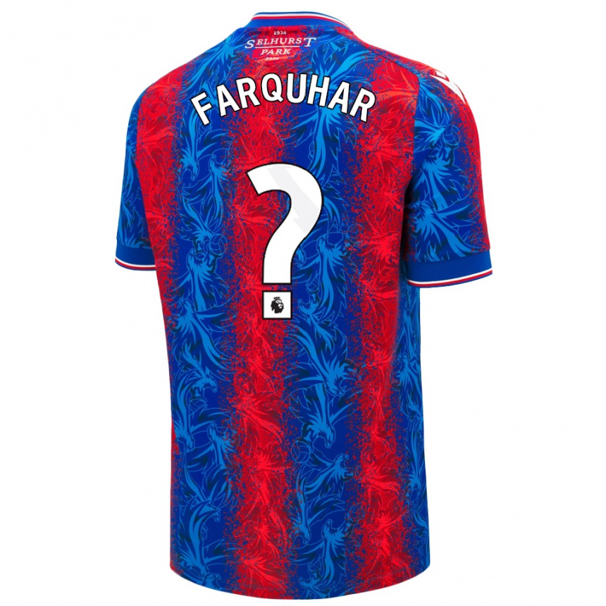 Men Football Craig Farquhar #0 Red Blue Stripes Home Jersey 2024/25 T-Shirt Australia