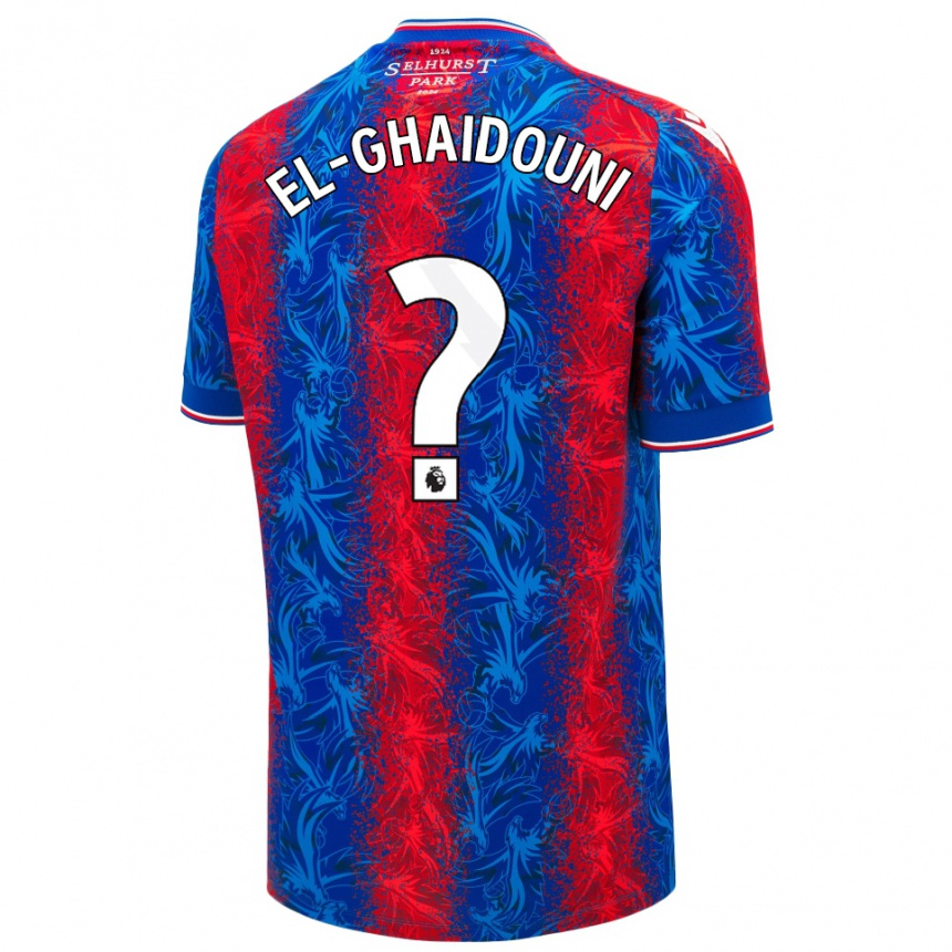 Men Football Nabil El-Ghaidouni Taitt #0 Red Blue Stripes Home Jersey 2024/25 T-Shirt Australia