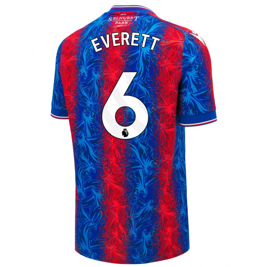 Men Football Aimee Everett #6 Red Blue Stripes Home Jersey 2024/25 T-Shirt Australia