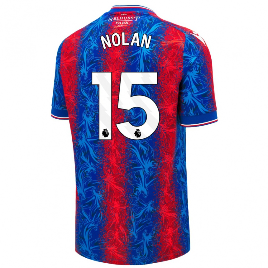 Men Football Hayley Nolan #15 Red Blue Stripes Home Jersey 2024/25 T-Shirt Australia