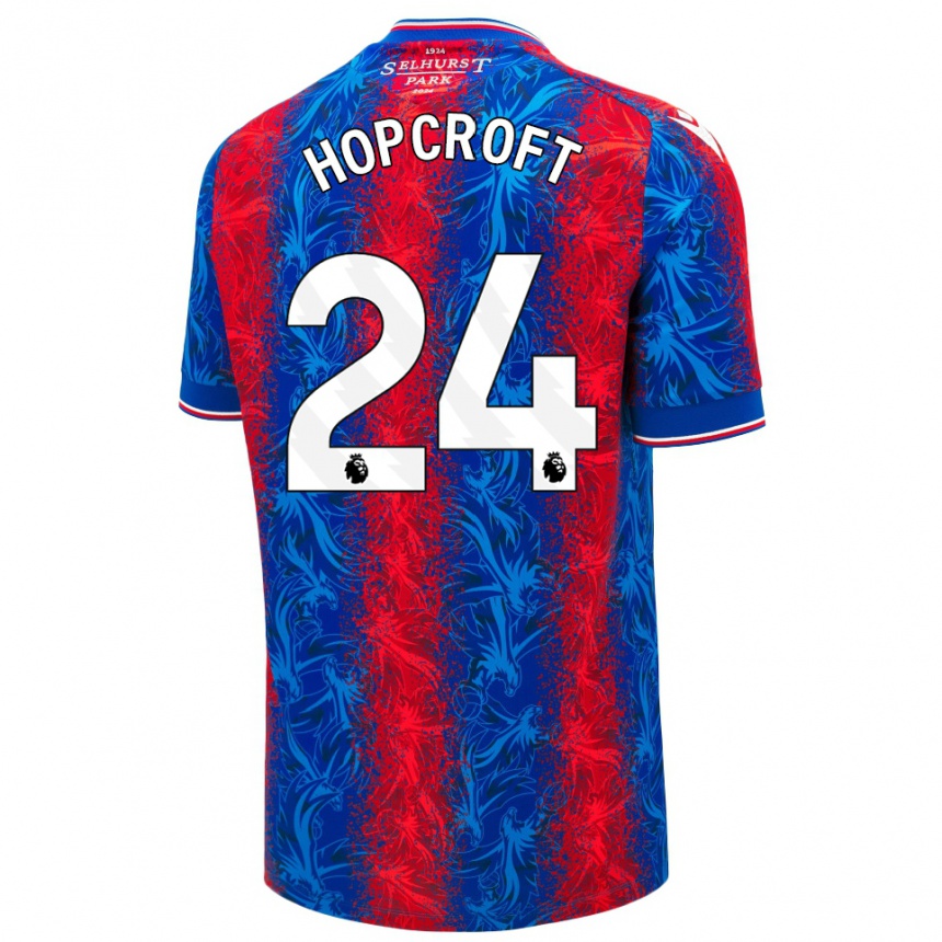 Men Football Shanade Hopcroft #24 Red Blue Stripes Home Jersey 2024/25 T-Shirt Australia