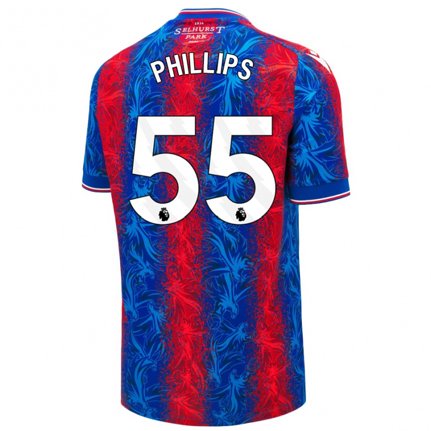 Men Football Killian Phillips #55 Red Blue Stripes Home Jersey 2024/25 T-Shirt Australia