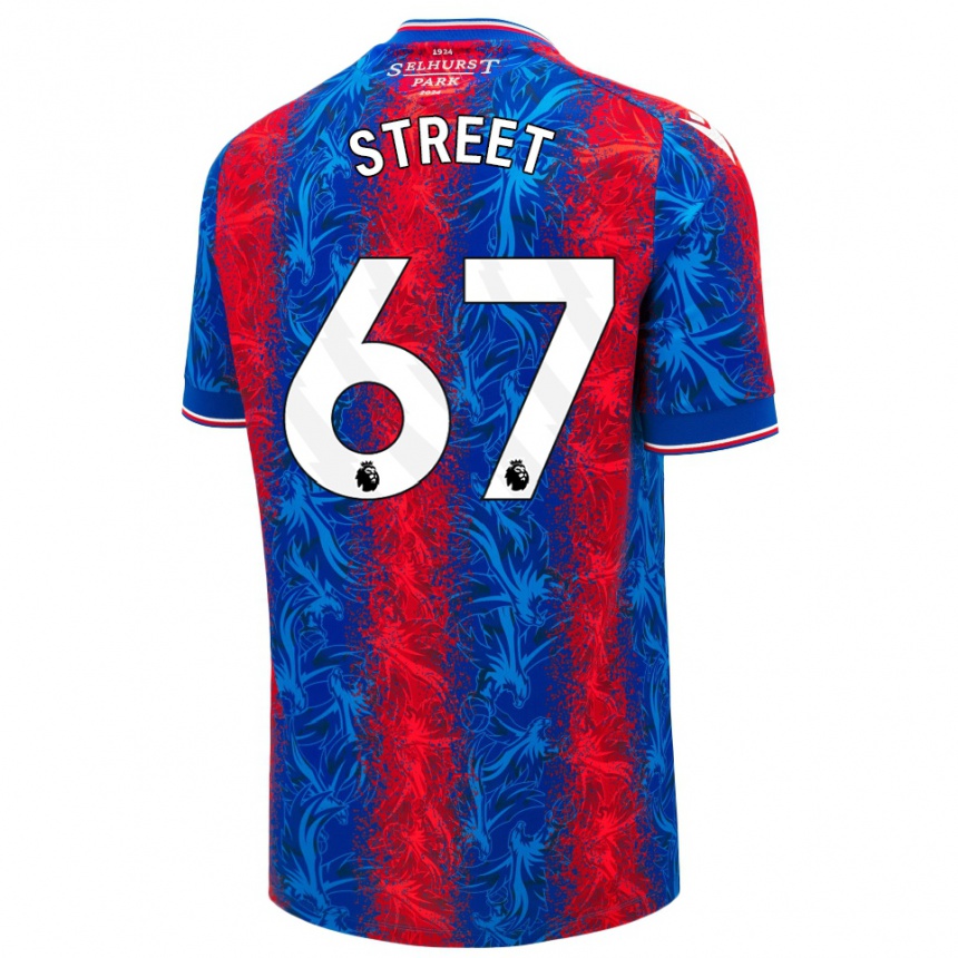 Men Football Rob Street #67 Red Blue Stripes Home Jersey 2024/25 T-Shirt Australia