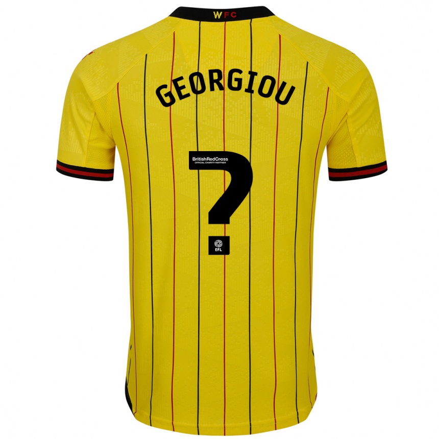 Men Football Thomas Georgiou #0 Yellow Black Home Jersey 2024/25 T-Shirt Australia