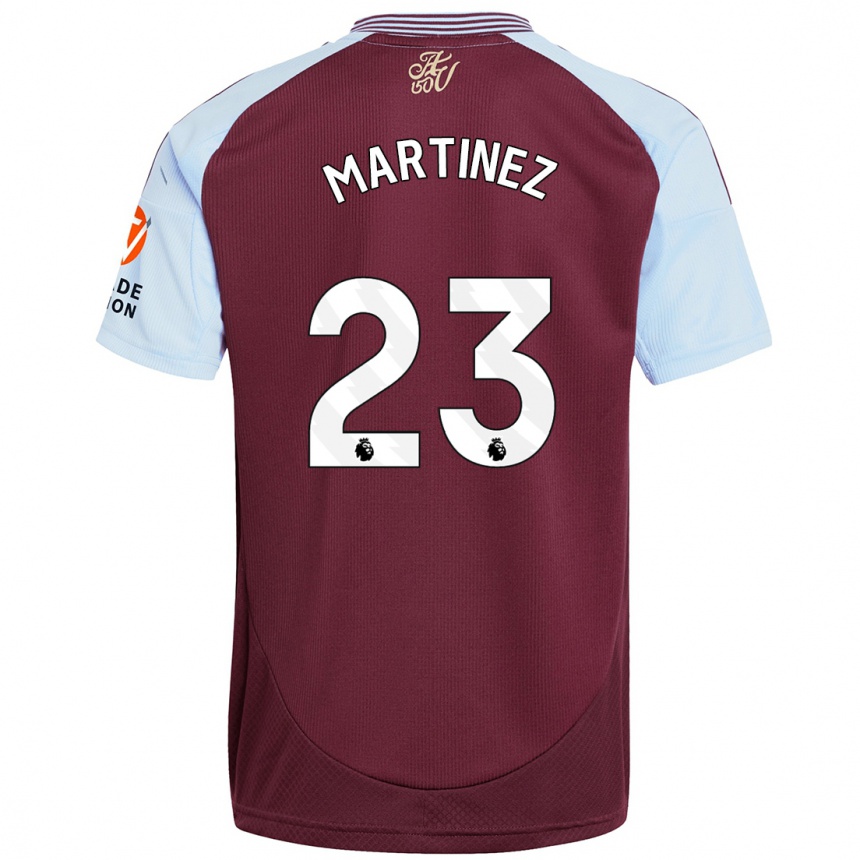 Men Football Emiliano Martinez #23 Burgundy Sky Blue Home Jersey 2024/25 T-Shirt Australia