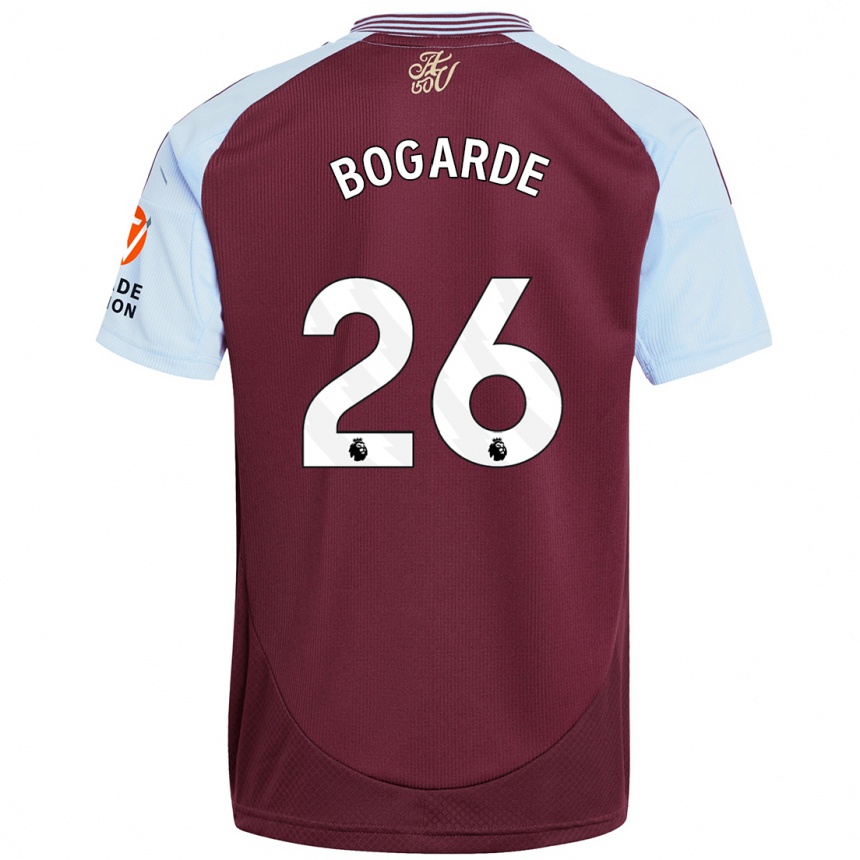 Men Football Lamare Bogarde #26 Burgundy Sky Blue Home Jersey 2024/25 T-Shirt Australia