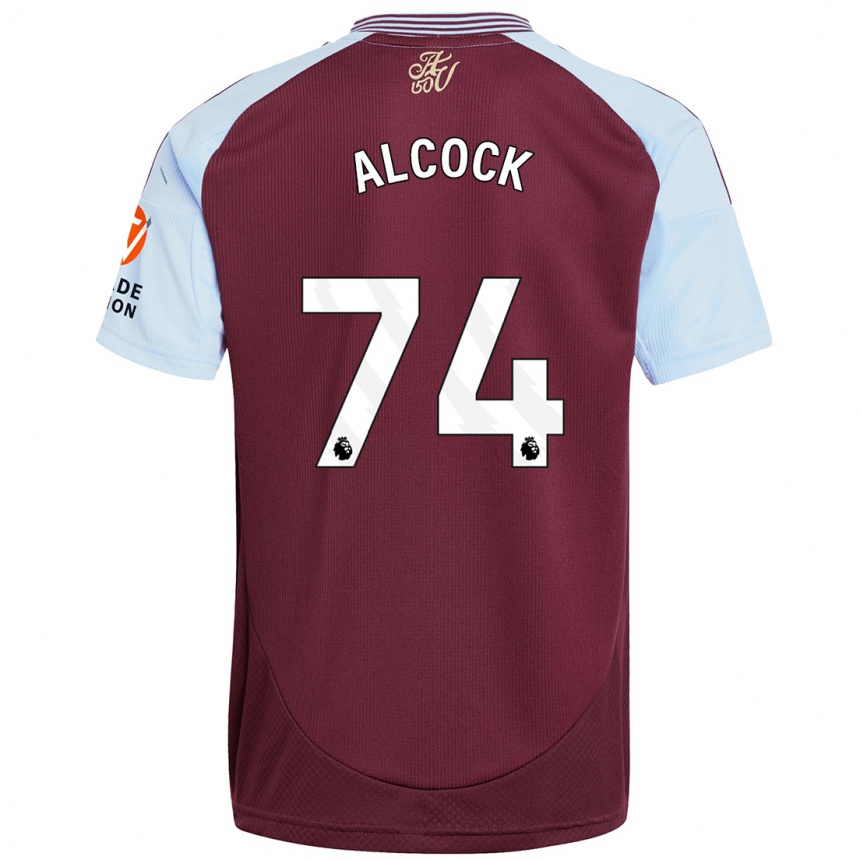 Men Football Todd Alcock #74 Burgundy Sky Blue Home Jersey 2024/25 T-Shirt Australia