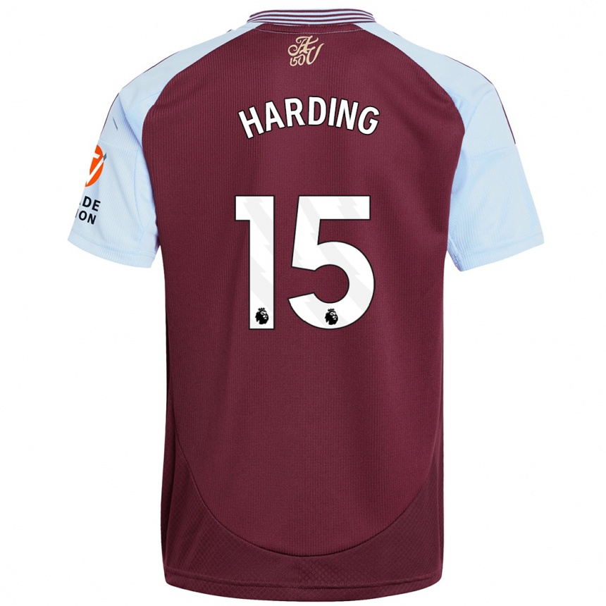 Men Football Natasha Harding #15 Burgundy Sky Blue Home Jersey 2024/25 T-Shirt Australia