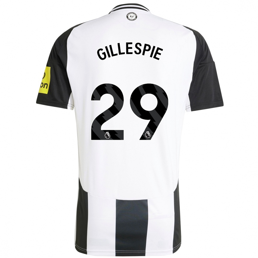 Men Football Mark Gillespie #29 White Black Home Jersey 2024/25 T-Shirt Australia